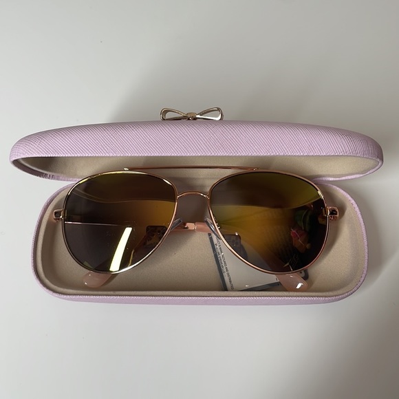 Oscar De La Renta Rose Gold Mirrored Sunglasses MOD3041 - Picture 8 of 9